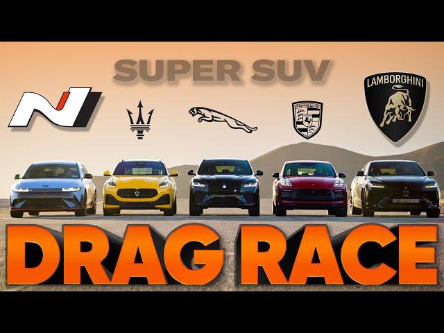 Ioniq 5 N v Urus Performante v Macan GTS v F-Pace SVR v Grecale Trofeo  — Cammisa Ultimate Drag Race