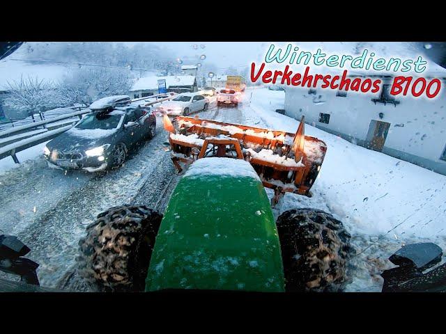 Verkehrschaos B100  | Winterdienst in Oberkärnten ️ | 25cm Neuschnee. Teil 1