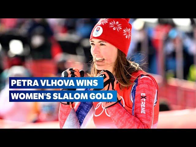 Petra Vlhova takes the Gold!  | Alpine Skiing Beijing 2022 | Women's Slalom highlights