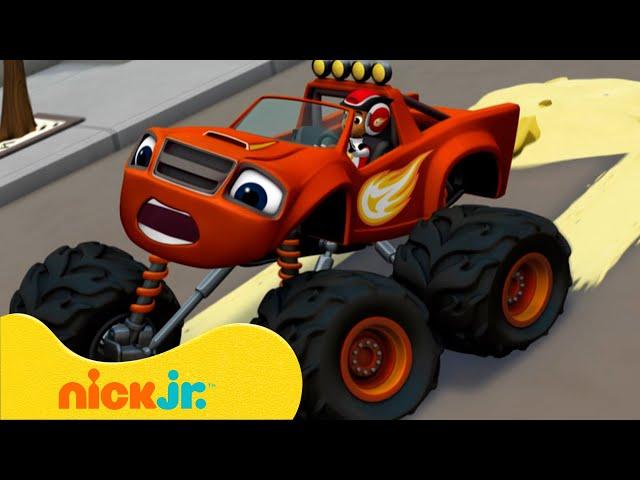 Blaze and the Monster Machines | Blaze com Pneus Escorregadios! | Nick Jr. em Português