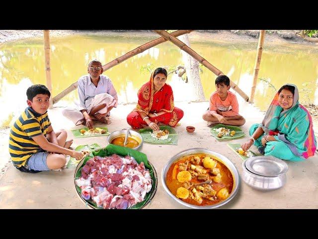 village style MUTTON CURRY recipe by popi kitchen||সরুচালের ভাত আর হালকা পাতলা করে খাসির মাংস রান্না