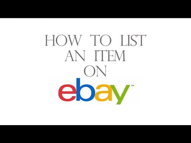 How to list an item on Ebay for beginners (listing on ebay)