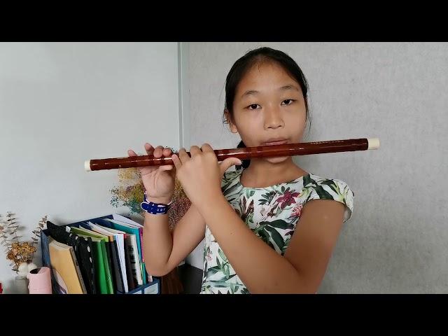 E key dizi flute basic note scale practice(Chinese bamboo flute)E调竹笛音阶 练习 @Dan Tang