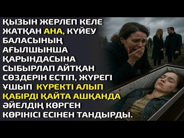 Қызын жерлеп келе жатқан ана күйеу баласының ағылшынша қарындасына сыбырлап айтып жатқан сөздерін
