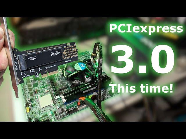 My mistake! Lets re-test the PCIe NVMe adapters, on a REAL PCIe 3.0 slot this time!