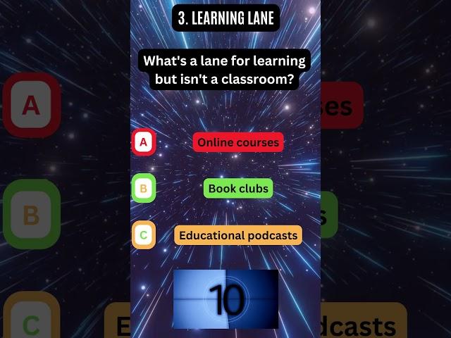 Wellness Quiz : Intellectual: Learning Lane   # shorts #brainwellness