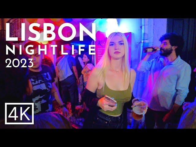 Nightlife in Lisbon Portugal: BAIRRO ALTO Lisboa 2023 - 4K ASMR