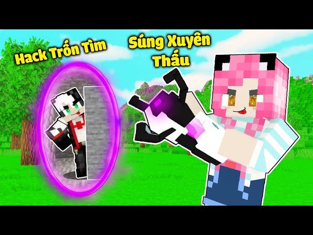 MỀU HACK NHÌN XUYÊN TƯỜNG KHI CHƠI TRỐN TÌM TRONG MINECRAFT*MỀU TROLL REDHOOD BẰNG SÚNG XUYÊN THẤU