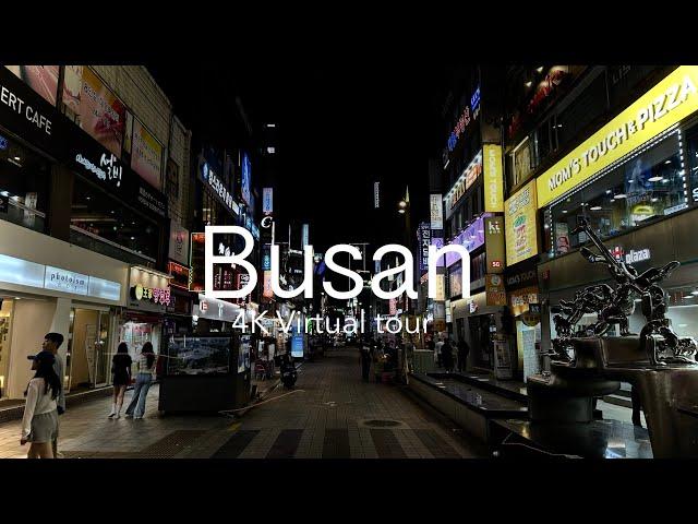 Busan  Evening Stroll through Seomyeon District |4K Cityscape and Street Scenes with Ambient Noise