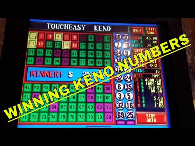 Keno Wins!!  $1.00 Bets TouchEasy & SuperBall - Redtint Loves Slots