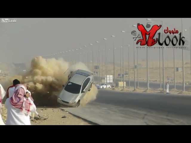 Spectacular Crash During Saudi Drift 2012 HD