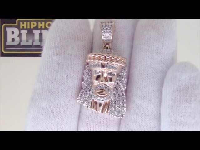 Rose Gold Micro Jesus Chain | Bling Pendant | Hip Hop Jewelry