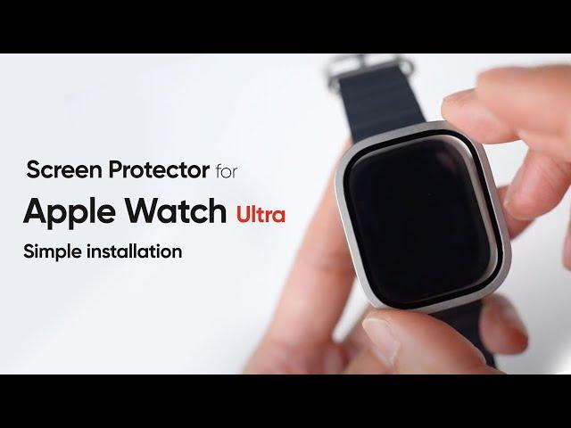 How to easily install the FLOLAB Titanium Aluminum Frame Screen Protector for Apple Watch Ultra