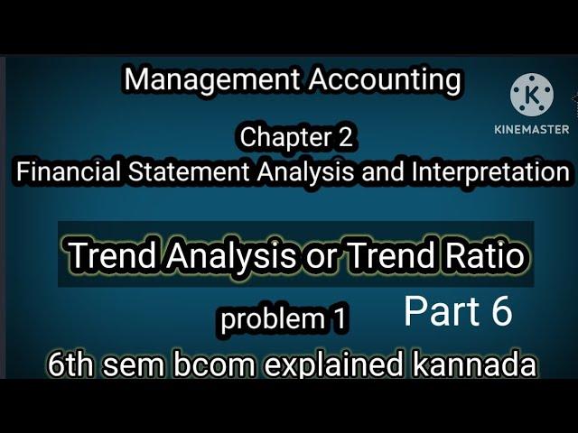 Management Accounting Ch2 Financial Statement Analysis& inter part6 Trend Analysis based problem 1