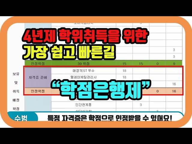대학교를 다니지 않지만... 4년제 학사학위를 취득하고싶다면? (학점은행제 간단설명&후기)