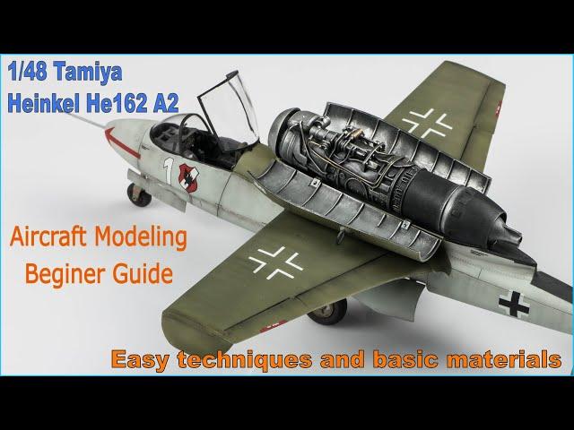 Building The Tamiya Heinkel He162 A2 Scale Model Aircraft. Beginner Scale Modeling Tutorial Video