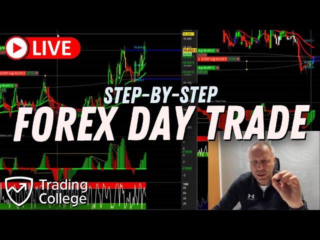 [Live] Forex Day Trade Walkthrough (step-by-step guide) | Trading College