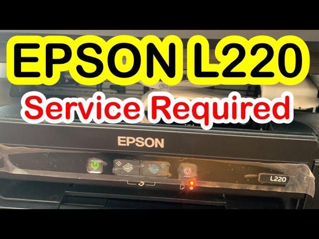 Epson L220 How to reset Service Required