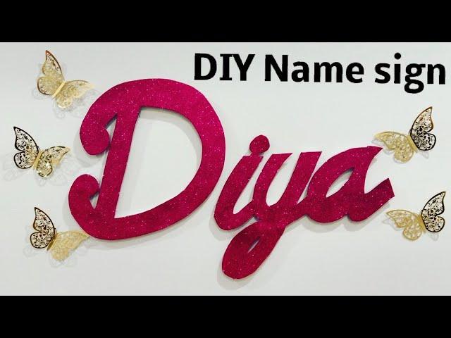 How to make name sign for backdrop/DIY name sign #namesign #backdropnamesign #handmadenamesign