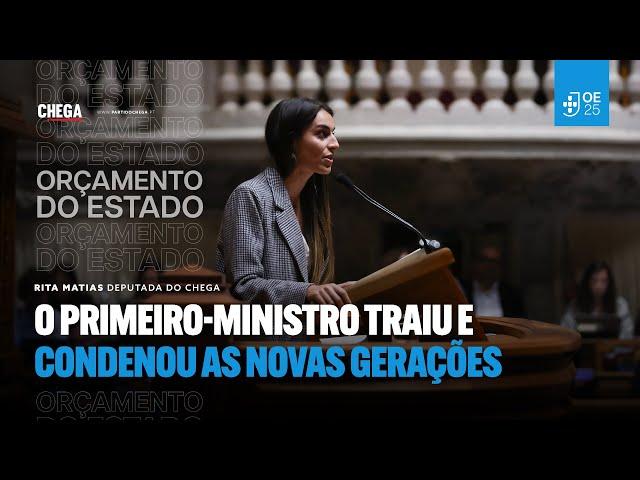 O primeiro-ministro traiu e condenou as novas gerações