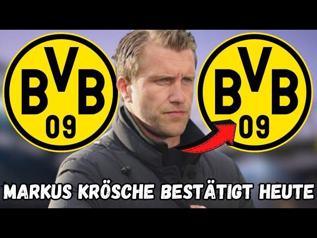 BvB: Eilmeldung! Alle überrascht! Markus Krösche bestätigt, dass er beim BvB ist! BvB-Neuigkeiten!