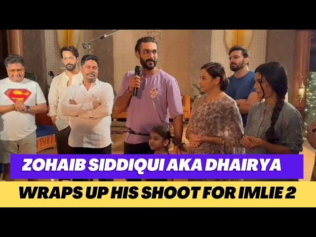 Zohaib Siddiqui wraps up his shoot for Imlie 2