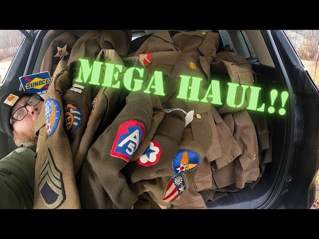 Mega WW2 military uniform haul for reselling on eBay! #ebay #antique #ww2 #military #reseller