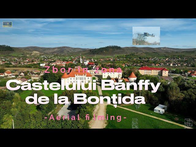 Castelul Bánffy din  Bontida - Aerial view 4K