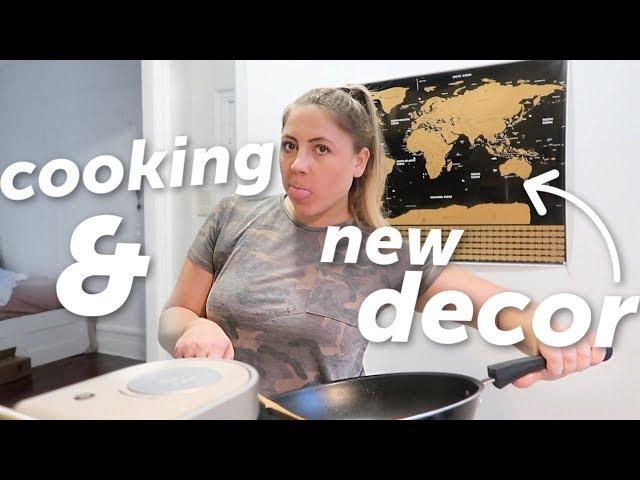 Cooking in my NEW KITCHEN + Getting apartment decor in the mail! | NYC Moving vlog