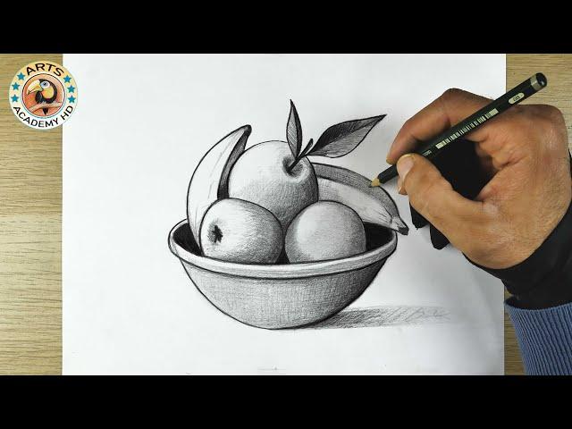 Still-life drawing with pencil | drawing | dibujo how to draw | رسم طبيعة صامتة | رسم سهل | رسم