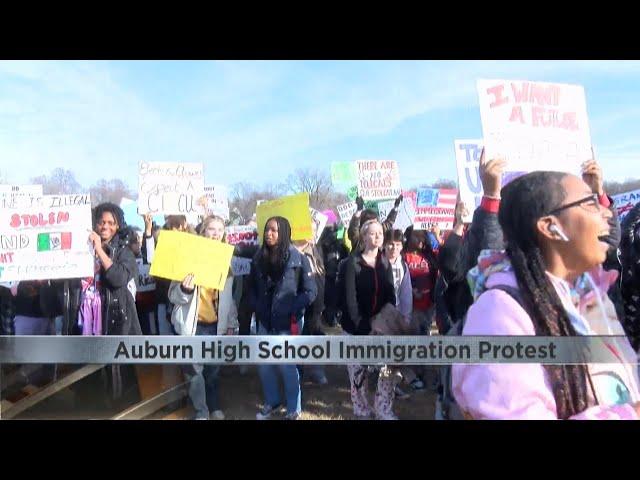 Auburn High School students walk out of class to protest immigration policies