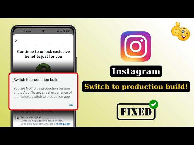 How To Fix Instagram Switch To Production Build Problem (Android & iOS)