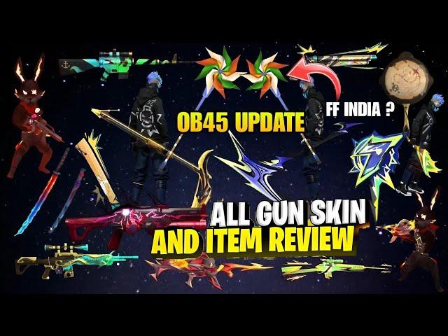 OB45 ALL LEGENDARY WEAPONS REVIEW | OB45 ALL GUN SKINS REVIEW |ALL LEGENDARY WEAPONS REVIEW FREEFIRE