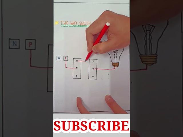 #short | Tow way switch connection | simple  connection | wiring diagram.