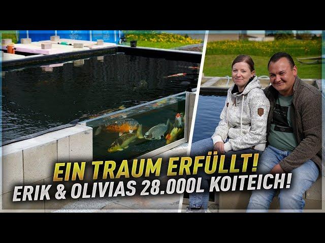 Einen TRAUM erfüllt! Ein selbst gebauter 28.000 Liter KOITEICH mit BÜRSTENFILTER und DICHTSCHLÄMME!