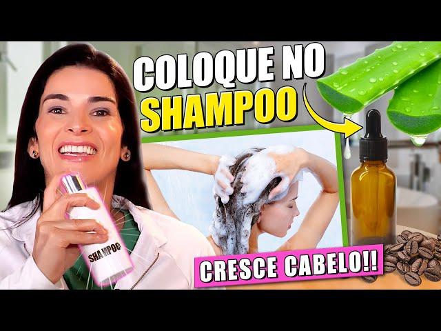 MISTURE no SHAMPOO! Fica POTENTE, Faz Crescer e Diminuir a Queda de Cabelo!