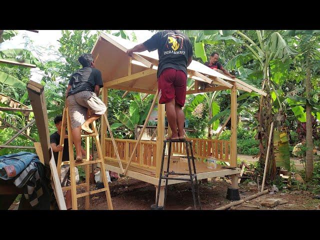 membuat gazebo sederhana dari kayu