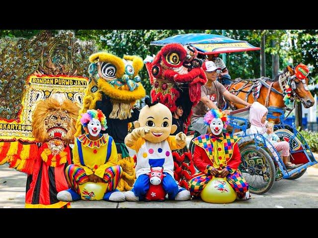 LAGU ANAK KUCING MEONG MEONG VERSI ONDEL BETAWI FEAT BADUT ULANG TAHUN DAN BARONGSAI NAGA