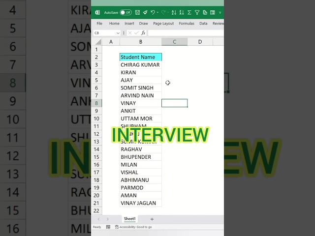 Excel interview questions and answers #excel#interviewquestions#exceltip #excelguru #exceltutorial