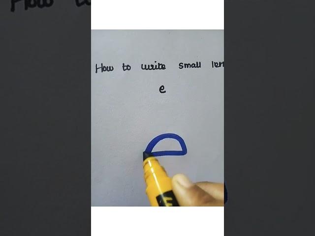 How to write Alphabet small letter e?