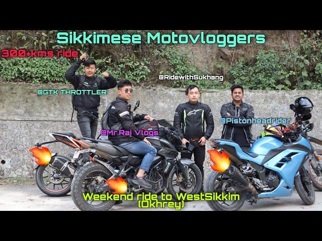 300+kms weekend ride with Sikkimese Motovloggers||Gangtok to Okhrey, Ep.1||