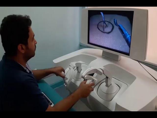 Cutting a circle using Sina telesurgery robotic system