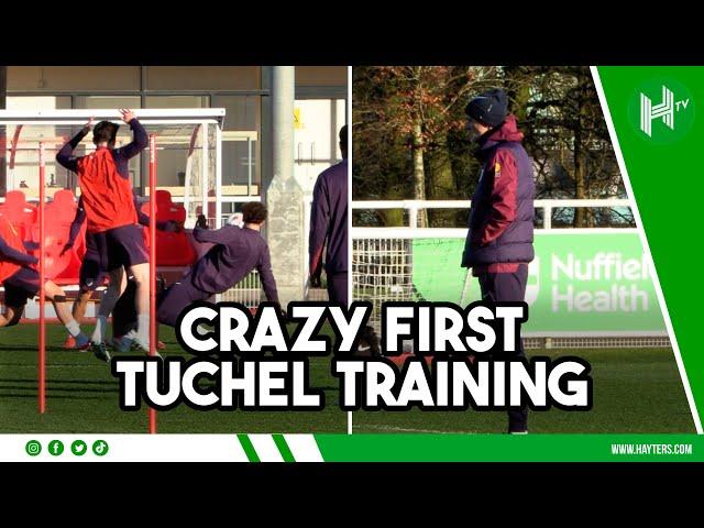 TOTAL CARNAGE in Thomas Tuchel's first England open training session!