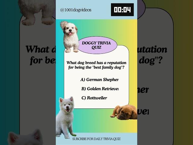 Daily Dog trivia quiz #puppy #dog #doglover #yourdog #dogtrivia #dogchallenge #dogchannel