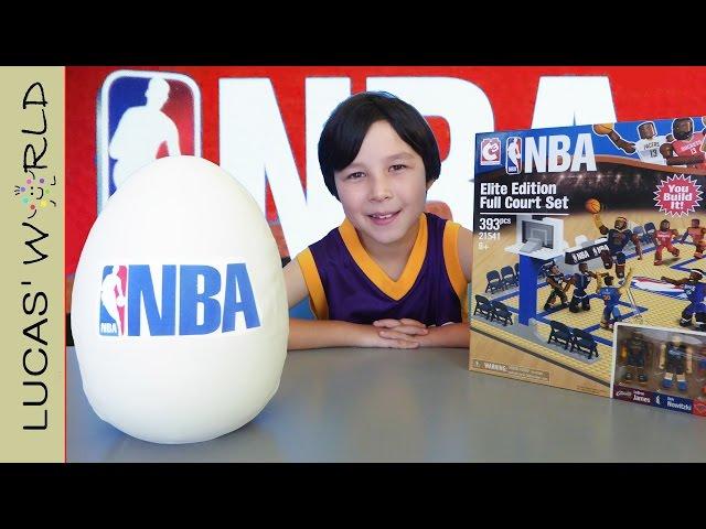 BIG NBA PLAY DOH Surprise Egg & C3 Toys Full Court Play Set with rare LeBron Kobe & Durant figures!