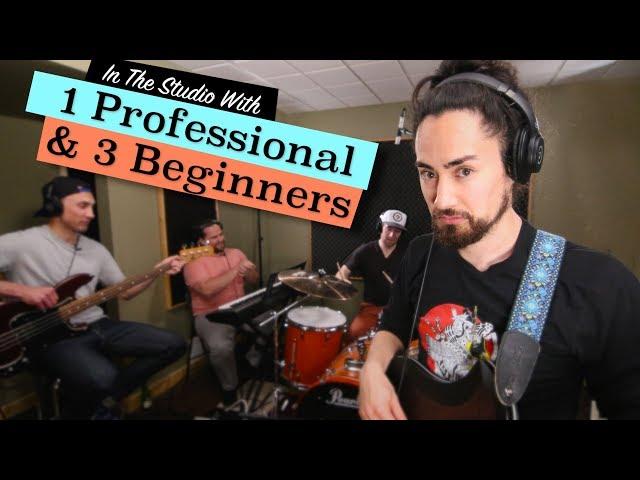 1 Professional & 3 Beginners Go To a Recording Studio