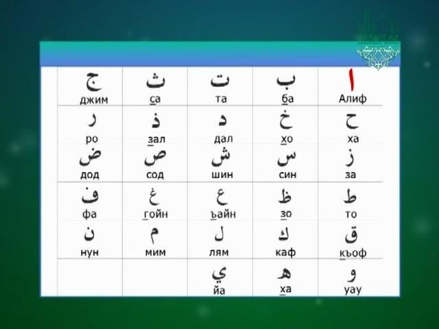 Муаллим Сани. Урок 1 - Арабский алфавит.