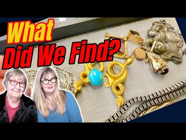 SHOP WITH ME for Antique and Vintage JEWELRY ! See our Haul ! Ride Along