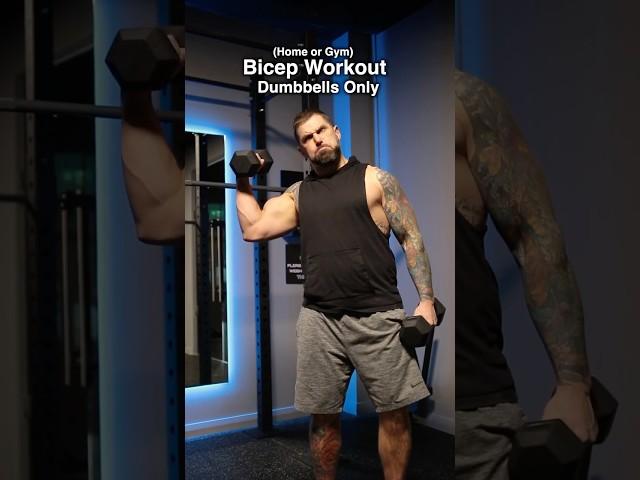 5 Exercise Pumping Biceps Workout (Dumbbells only)  #bicepsworkout  #dumbbellbicepworkout