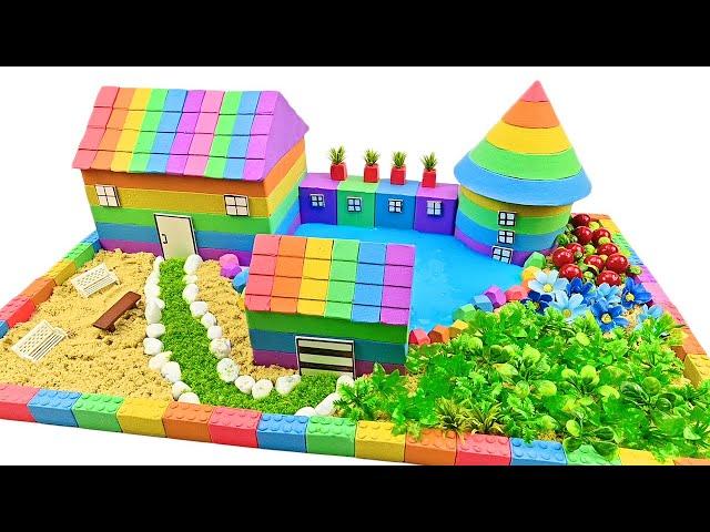 DIY Miniature House #31- How To Make Beautiful House has Garden and Lake with Kinetic Sand & Slime